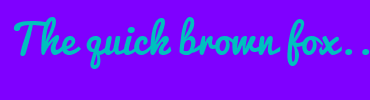 Image with Font Color 00BFBF and Background Color 7F00FF